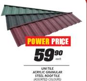 Unitile Acrylic Granular Steel Roof Tile Assorted Colours