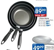 Clicks Home Aluminium Frying Pans-28cm Each