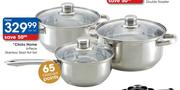 Clicks Home Stainless Steel Pot Set-6 Piece