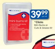 Clicks Mini Burns Or Cuts & Grazes Kit