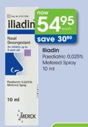 Iliadin Paediatric 0.025% Metered Spray-10ml