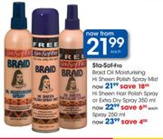 Sta-Sof-Fro Braid Oil Moisturising Hi Sheen Polish Spray Mist