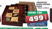 Assorted Kiara Woven Rugs-160cmx220cm Each