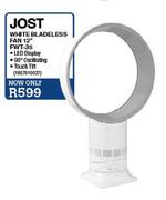 Jost White Bladeless Fan 12"