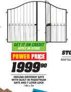 Induna Driveway Gate With Built In Pedestrian Gate And 7 Lever Lock-1.8mx3m