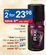 Axe Deodorant-2x90ml