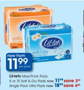 Lil-Lets Maxi-Thick Pads Single Pack Ultra Pads-Per Pack
