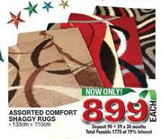 Assorted Comfort Shaggy Rugs-133x210cm Each