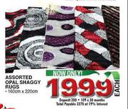 Assorted Opal Shaggy Rugs-160x220cm Each