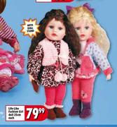 Life-Like Fashion Girl Doll - 25cm Each