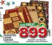 Assorted Luxor Carved-160cm x 220cm Each