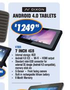Dixon Android 4.0 Tablets 4GB-7 Inch