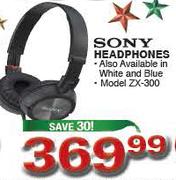 SONY Headphones(Model ZX-300)