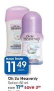 Oh So Heavenly Roll-On-50ml Each