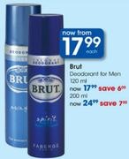Brut Deodorant For Men-120Ml Each