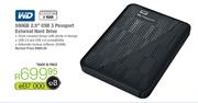 WD 2.5" USB 3 Passport External Hard Drive-500GB