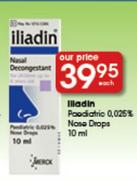 Iliadin Paediatric 0.025% Nose Drops-10ml Each