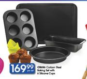 Clicks Carbon Steel Baking Set With 6 Silicone Cups-Per Set