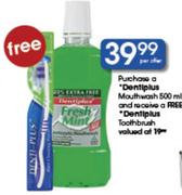 Purchase A Dentiplus Mouthwash-500ml And Receive A Free Dentiplus Toothbrush