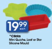 Clicks Mini Quiche, Loaf Or Star Silicone Mould-Each