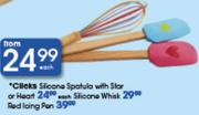 Clicks Silicone Spatula With Star Or Heart-Each