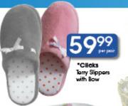 Clicks Tomy Slippers With Bow-Per Pair