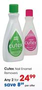 Cutex Nail Enamel Removers-2's Per Offer