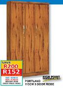 High Point Portland 3 Door Robe-115cm