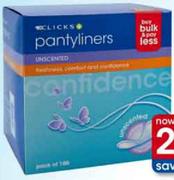 Clicks Pantyliners 100s