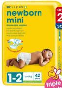 Clicks Newborn Nappies  42s