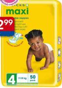 Clicks 42 Junior, 50Maxi or 58 Midi Disposable Nappies pack