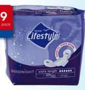 Lifestyle Goodnight Pantyliners With Wings 7s