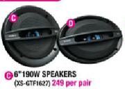 Sony 6" Speakers-190W(XS-GTF1627)-Per Pair