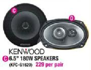 Kenwood 6.5" Speakers-180W(KFC-G1820)-Per Pair