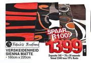 Sienna Matte Verskeidenheid-160cmx220cm Elk