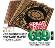 Crossley Rugs Verskeidenheid Cottage Matte-160cmx220cm Elk