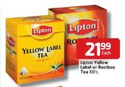 Lipton Yellow Label Or Rooibos Tea-100's Each