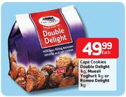 Cape Cookies Double Delight-1kg, Muesli Yoghurt-1kg Or Romeo Delight-1kg Each