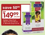 Herbex Attack The Fat-300ml & Slimmers Drops-50ml Per Pack