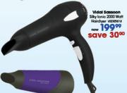 Vidal Sassoon Silky Lonio 2000W Hairdryer