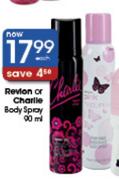Revlon Or Charlie Body Spray 90ml-Each