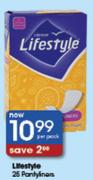 Lifestyle 25 Pantyliners-Per Pack
