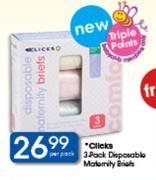 Clicks 3-Pack Disposable Maternity Briefs-Per Pack