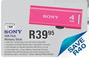 Sony 4GB Pink Memory Stick-Each