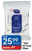 TLC 40 Facial Wipes-Per Pack