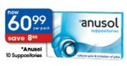 Anusol Suppositories-10's Per Pack
