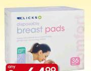 Clicks 36 Disposable Breast 2 Pads
