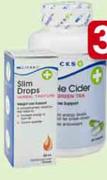 Clicks Apple Cider 60 Capsules Or Slim Drops-50ml