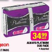 Always Platinum Duo Pack Assorted-Each