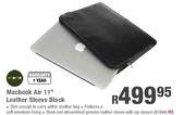 MacBook Air 11" Leather Sleeve Black (81994)-Each